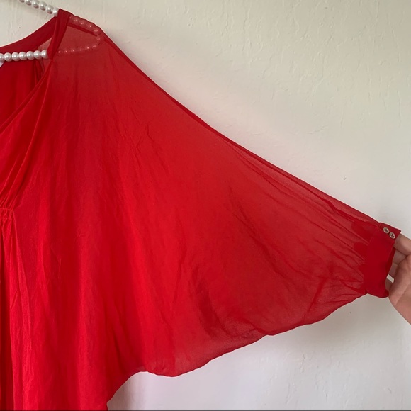 Diane Von Furstenberg Red Silk Shift Dress - Picture 7 of 11